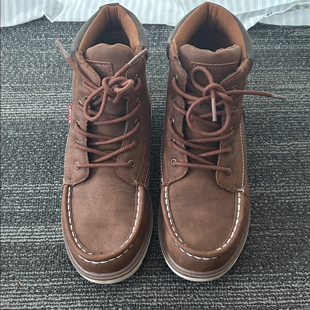 Brown Leather Boys Boots